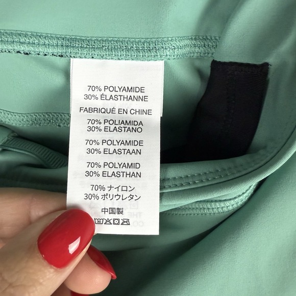 Vuori Pants Womens Large Green Leggings Gym Running Yoga Pockets 7/8 Preppy - Picture 7 of 12